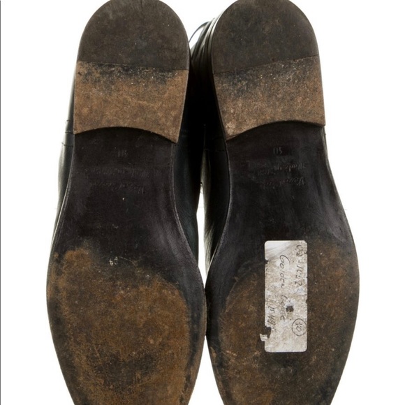 Golden Goose Navy Leather Distressed Accents Riding Boot - Picture 5 of 5